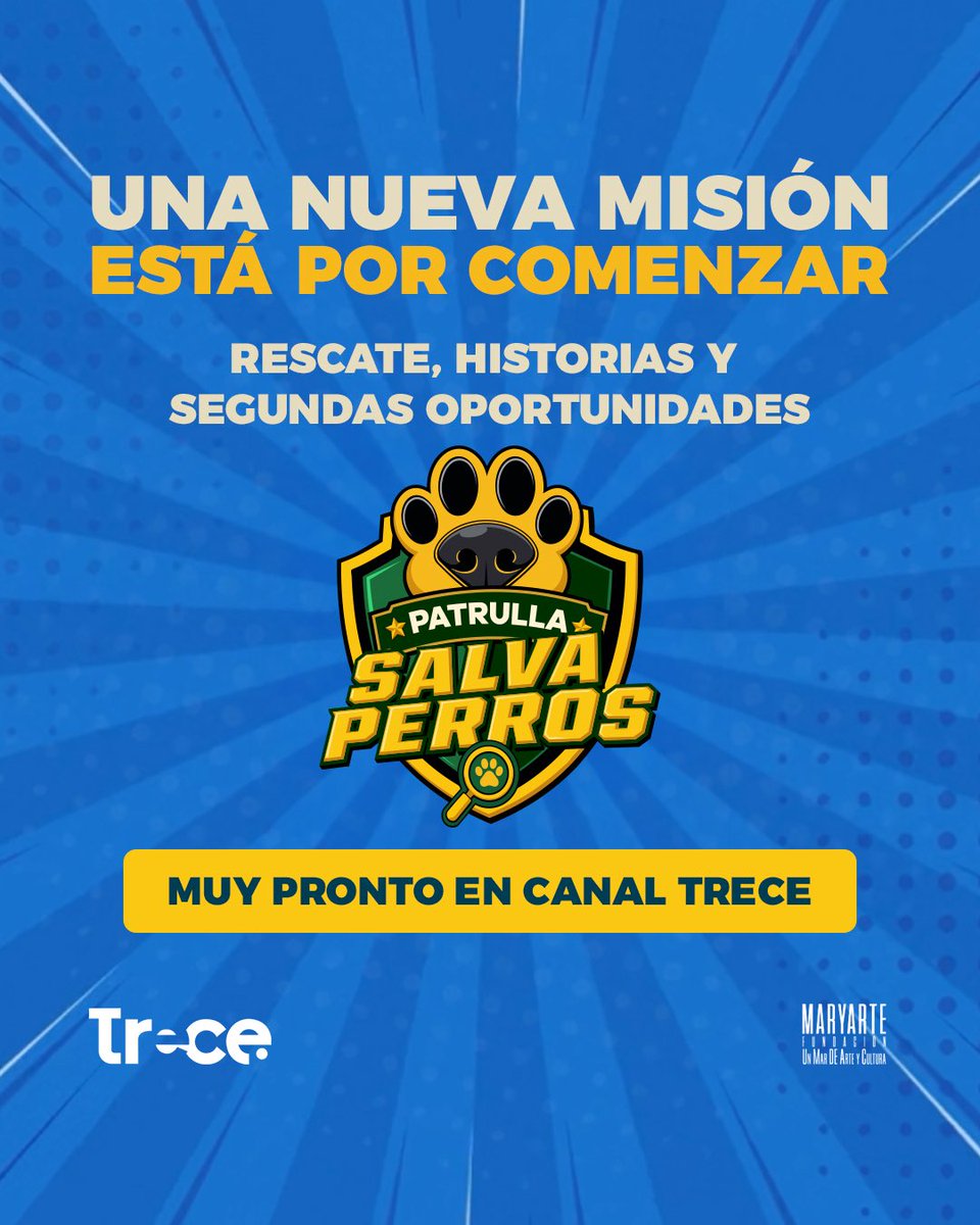 CanalTreceCO's tweet photo. 🐾 Cada rescate puede cambiar una vida.
Historias reales, misiones inesperadas y muchas segundas oportunidades están por llegar. 🐶❤️
🚨 Patrulla Salvaperros
Muy pronto por Canal Trece.
#PatrullaSalvaperros #CanalTrece #MuyPronto #RescateAnimal https://t.co/riDlYl8LOc