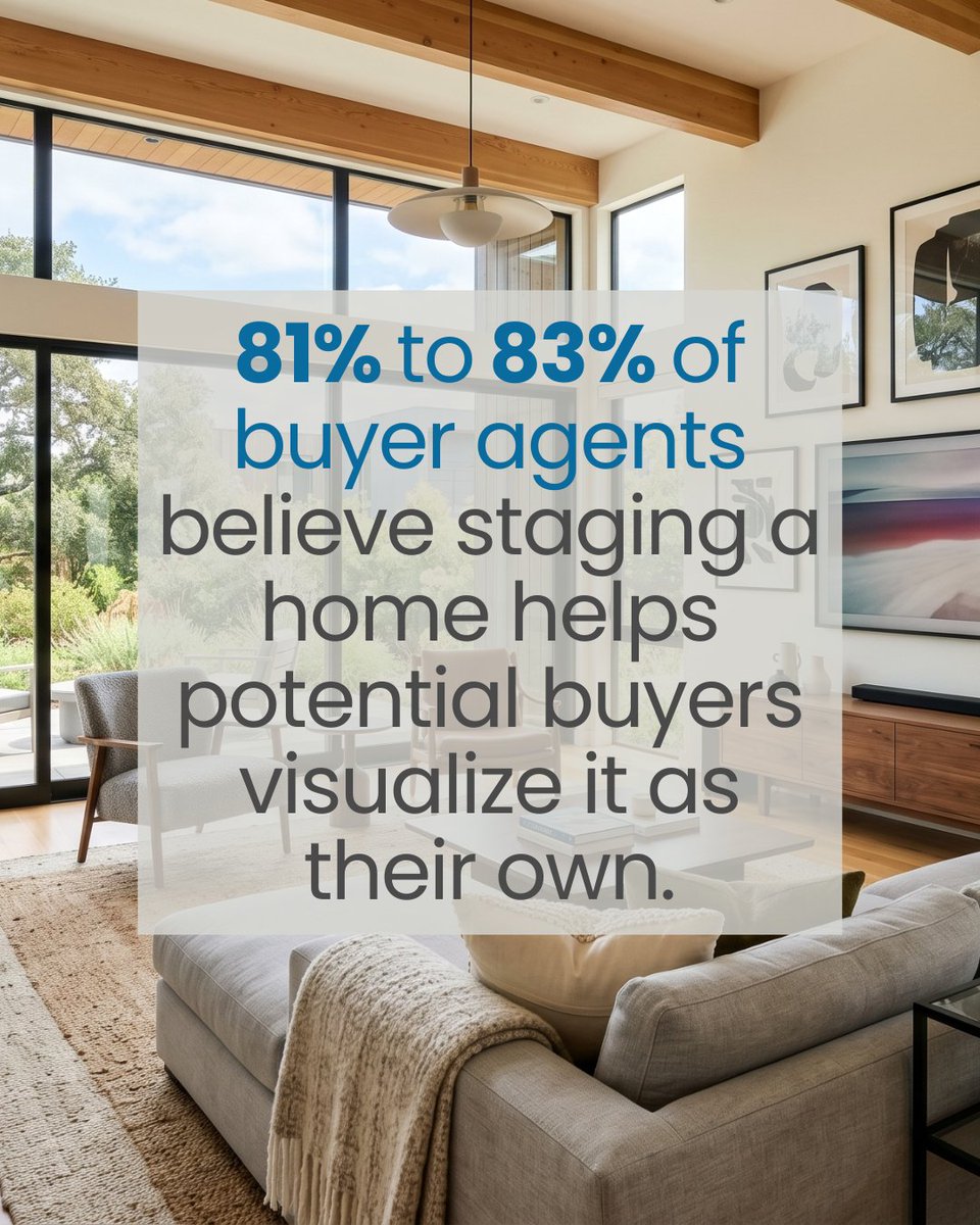 Jhsimone's tweet photo. Did you know? 👀 

Staged homes sell 2-3 times faster than unstaged ones! 

#DidYouKnow #HomeStaging #RealEstate101 #QuickSale #RealEstate https://t.co/MHqCkbYZ0g