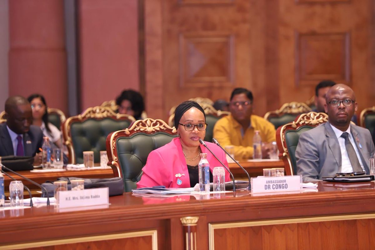 MEAIndia's tweet photo. The 9th India International Water Week featured an impactful Roundtable with Ambassadors of African Countries in New Delhi, strengthening partnerships to accelerate implementation of SDG 6 and advance an inclusive, climate resilient water security aligned with Africa’s development and climate priorities.

India stands ready to work together with African countries as the African Union advances its Year 2026 theme on “Assuring Sustainable Water Availability and Safe Sanitation Systems to Achieve the Goals of Agenda 2063”.

#IndiaAfricaPartnership 
#WaterSecurity 
#GlobalSouth