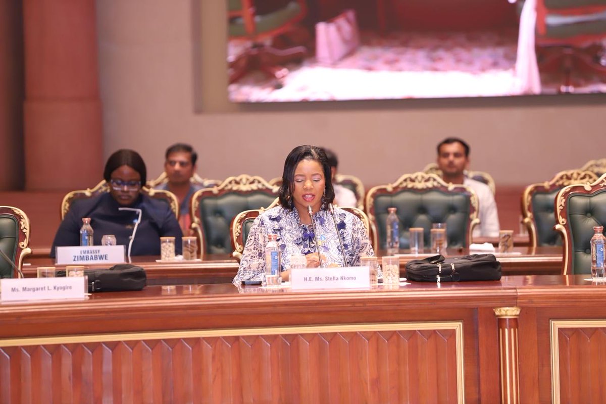 MEAIndia's tweet photo. The 9th India International Water Week featured an impactful Roundtable with Ambassadors of African Countries in New Delhi, strengthening partnerships to accelerate implementation of SDG 6 and advance an inclusive, climate resilient water security aligned with Africa’s development and climate priorities.

India stands ready to work together with African countries as the African Union advances its Year 2026 theme on “Assuring Sustainable Water Availability and Safe Sanitation Systems to Achieve the Goals of Agenda 2063”.

#IndiaAfricaPartnership 
#WaterSecurity 
#GlobalSouth