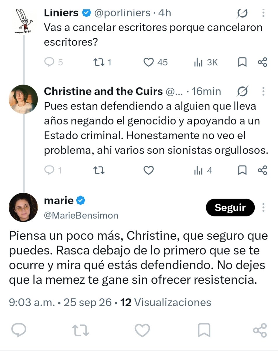 crsseviltwin's tweet photo. Oye por qué tiras piedra y bloqueas @MarieBensimon? No te gusta que te señalen que eres una pobreperra sionista y que haces apología del genocidio? Porque querer debatir algo con evidencia de sobra es tomar el lado de quien lo perpetra, punto. Mucha lengua para estar tan pendeja. https://t.co/l1PxhtbB1g