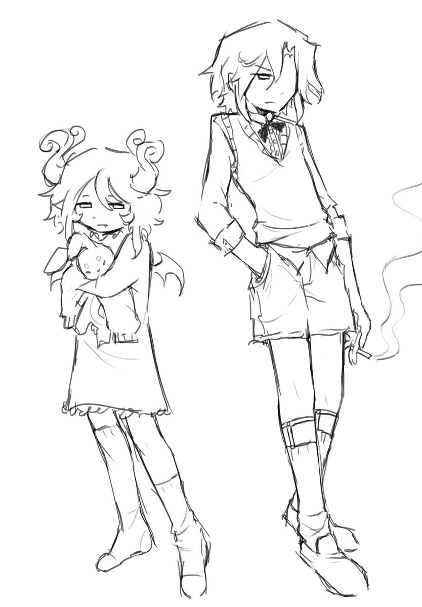 sawbutchery's tweet photo. the brothers — except its of when they were younger , and i drew their younger arts' outfits a bit differently

[ #funamuseum / #satanick / #fumus ] https://t.co/7V7yOW6E4Z