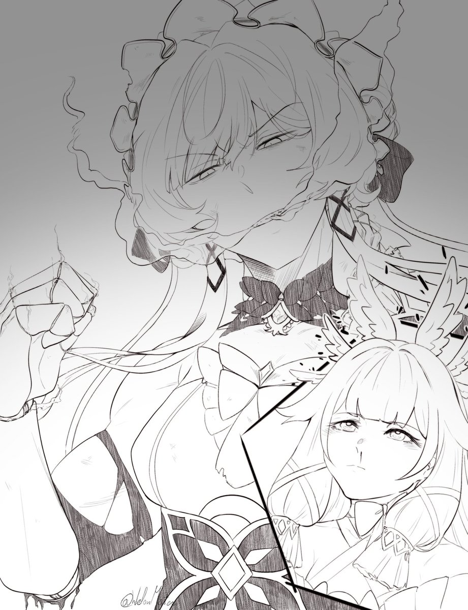 WelonMater's tweet photo. Sit down and listen...what if ⚙️ lets out smoke when she overheat in battle 
#GenshinImpact #sandbinaㅤㅤ https://t.co/F97rT2Ze5P