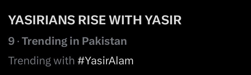moonxthetic12's tweet photo. tagline and hashtag both are trandingggg yasirians are GOAT Frr

YASIRIANS RISE WITH YASIR

#YasirAlam https://t.co/yuZuARmCPq