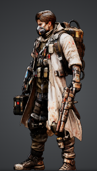 BuildWithND's tweet photo. 🧟‍♂️ Meet KAIROS — THE LAST MEDIC.

A hardened wasteland medic built for infected zones, carrying the scars, equipment and determination needed to keep humanity alive one extraction at a time.

Created with @tripoai 

#TripoAI #Tripo3D #ZombieOutbreak https://t.co/ujBpVKB3Pw