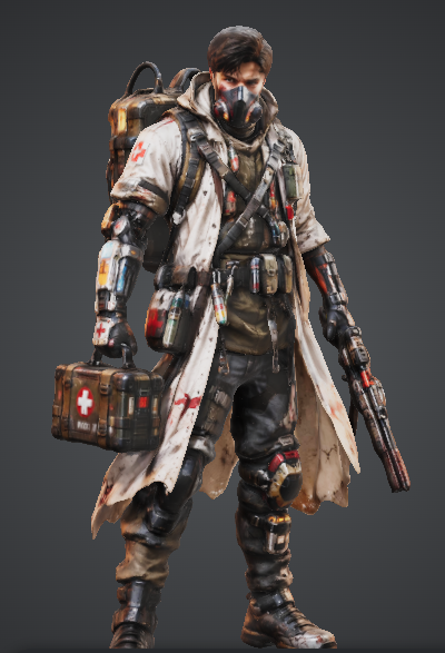 BuildWithND's tweet photo. 🧟‍♂️ Meet KAIROS — THE LAST MEDIC.

A hardened wasteland medic built for infected zones, carrying the scars, equipment and determination needed to keep humanity alive one extraction at a time.

Created with @tripoai 

#TripoAI #Tripo3D #ZombieOutbreak https://t.co/ujBpVKB3Pw