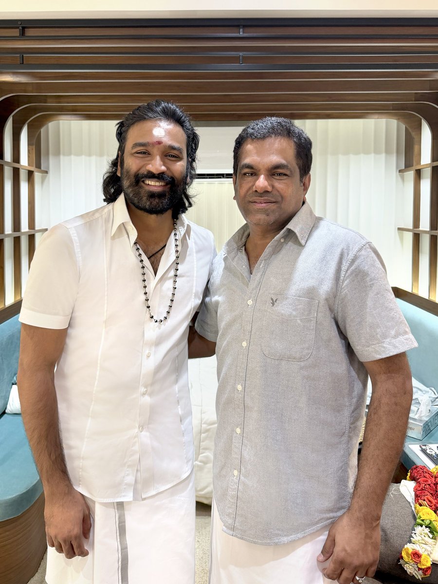 PrimarkProd's tweet photo. Happy to kickstart our second production project, #D56 on this auspicious note! 🙏✨ A project that promises to be an absolute feast for everyone 🎬🔥

Extremely happy to be associated with @dhanushkraja sir for the second time, and to join hands once again with @SitharaEnts for our second collaboration.

Directed by @tamizh018 with music by @SaiAbhyankkar 🎶 Here’s to an exciting journey ahead and something truly special in the making! 

#D56 #PrimarkProductions #Dhanush @dhanushkraja @Actor_Vadivelu @iam_SJSuryah 
 @PreityMukundan 
@tamizh018 @SaiAbhyankkar 
#SrikaraStudios @SitharaEnts 
@vamsi84 #SaiSoujanya @lingasamy21