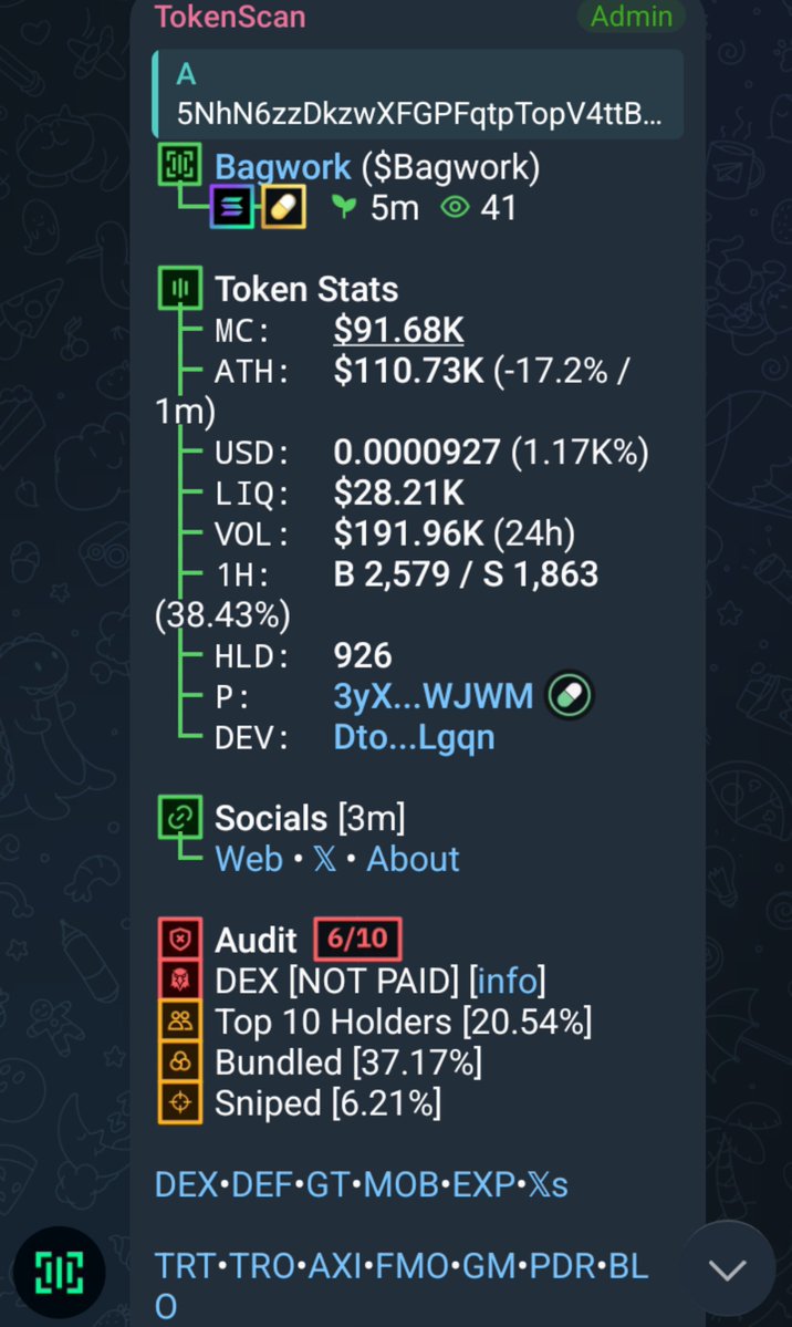 GhostCallerX's tweet photo. 3x profit from my alpha call on $BAGWORK
CA>

5NhN6zzDkzwXFGPFqtpTopV4ttBeZ6CWy1oRL9Rkpump https://t.co/fwpYJSjG0a