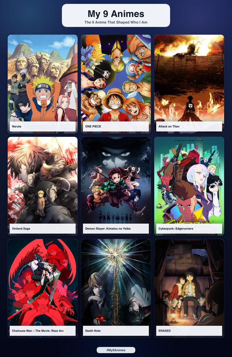 AmsportF's tweet photo. #my9animes my 9 anime’s

Soon I will finish both FMAB and HXH https://t.co/JTxY50VaIA