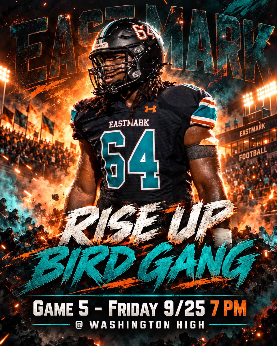 Eastmark_FF's tweet photo. Eastmark @ Washington
Tonight 9/25/2026 @ 7PM
2217 W Glendale Avenue
Phoenix AZ 85021
#letsgobirds #eastmarkfootball
#riseup #firebirdnation https://t.co/DXbOSjycbv