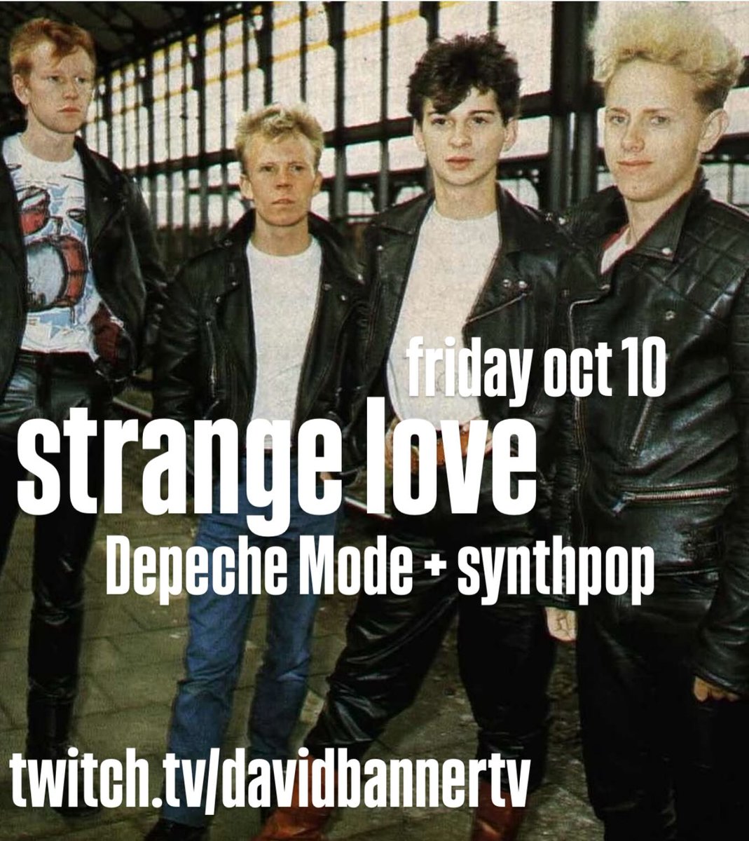 PenelopeScszy's tweet photo. Friday, Oct. 10 is DM Day. Depeche Mode hits, live tracks, album cuts, B-sides, demos, and Richard Skinner—all on Twitch. https://t.co/SJ70W5vHbW