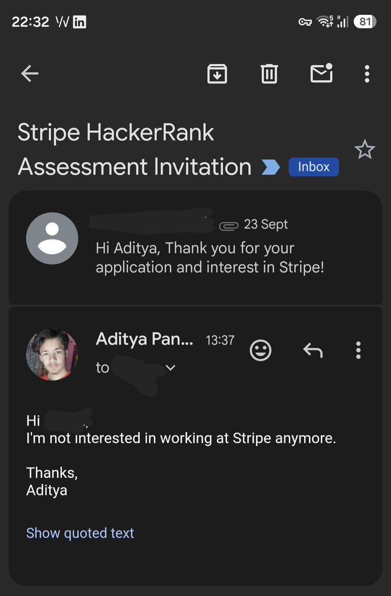 sportprogrammer's tweet photo. @stripe ghosted me this January. Just returned the favor. https://t.co/MEp8QuHKvR