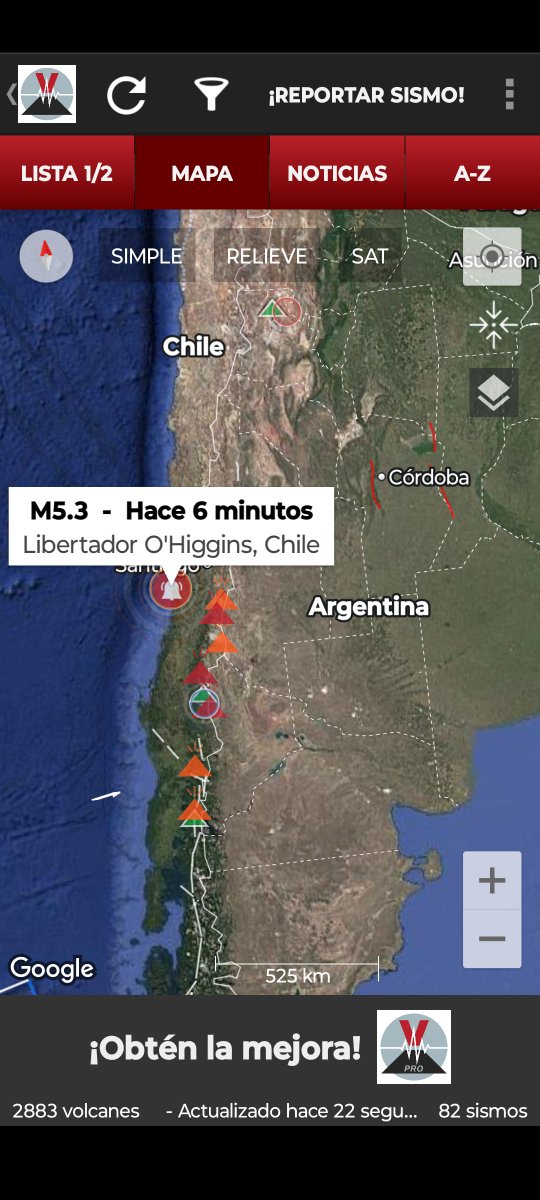 malenahermosill's tweet photo. CHILE fuerte sismo golpeeo  vsantoago un 5.3 ;  5.7 en la escala de momento a una profundidad superficial  de 19km . https://t.co/WDrvQRD3hI