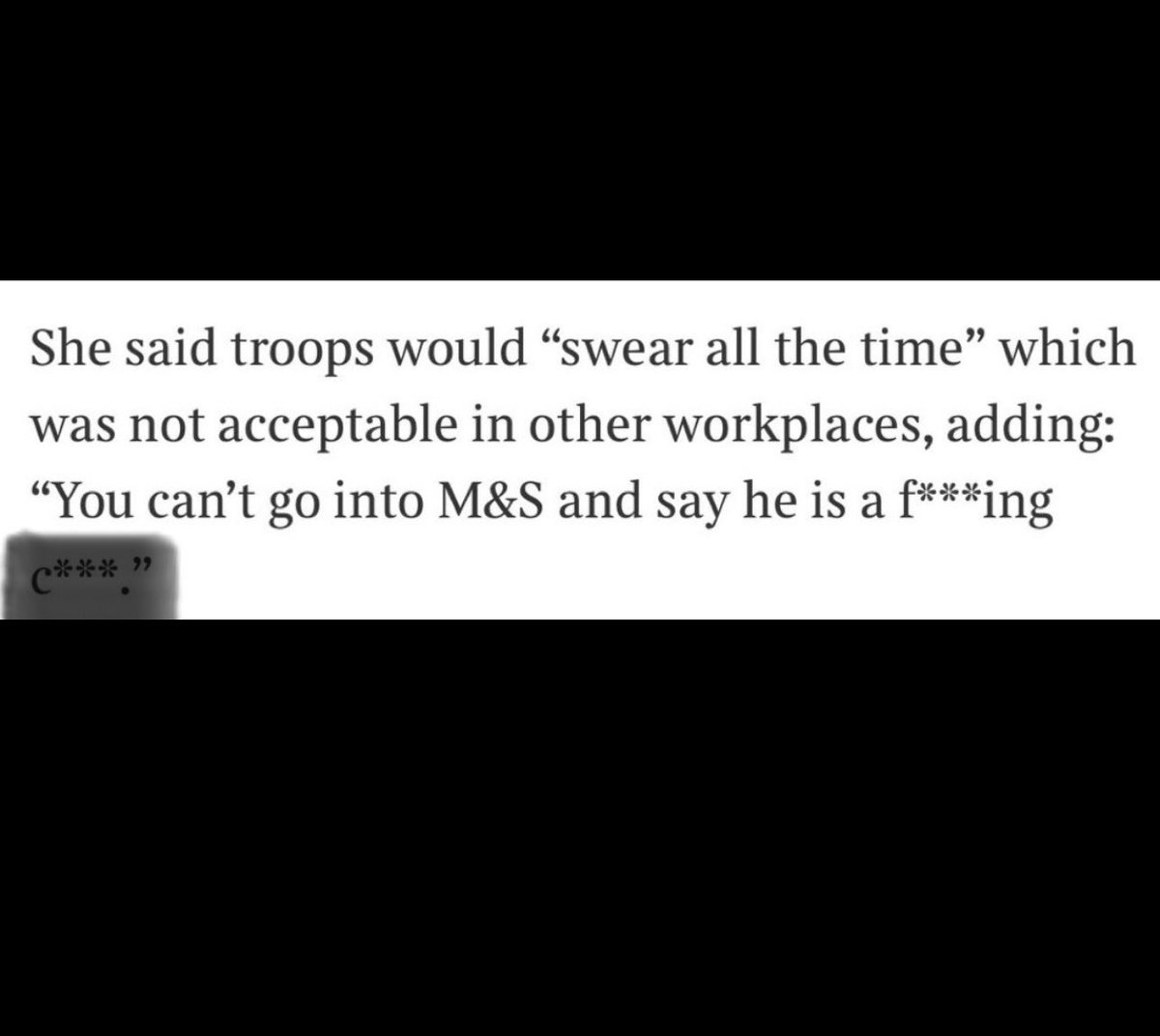 AlistairCarns's tweet photo. I mean wow. Troops engaged in gun battles with the enemy every night and every day. 
Night after night.
Week after week.
Month after month (sometimes for years).
Some people fail to realise that we sleep safely in our beds at night because these men and woman are constantly engaged in preventing attacks against this country. We should be focused on the sacrifices and their service not whether they swear at each other. We definitely shouldn’t compare their extraordinary roll to other professions.⬇️