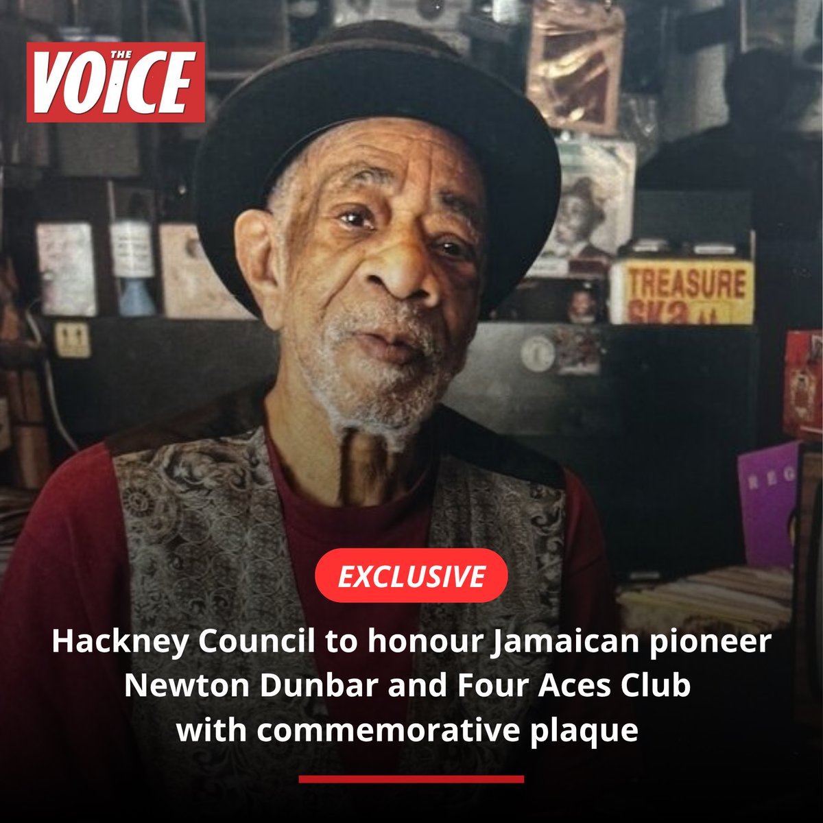 TheVoiceNews's tweet photo. Exclusive! 🇯🇲🎶

Hackney Council will honour pioneer Newton Dunbar and The Four Aces Club with a commemorative plaque in #BlackHistoryMonth.

Founded in 1967 by Jamaican-born Newton Dunbar, the Four Aces Club was one of the first venues to play Black music in London and attract world-class artists such as Bob Marley, Desmond Dekker and Billy Ocean.  

➡️https://t.co/But7E0yLl3