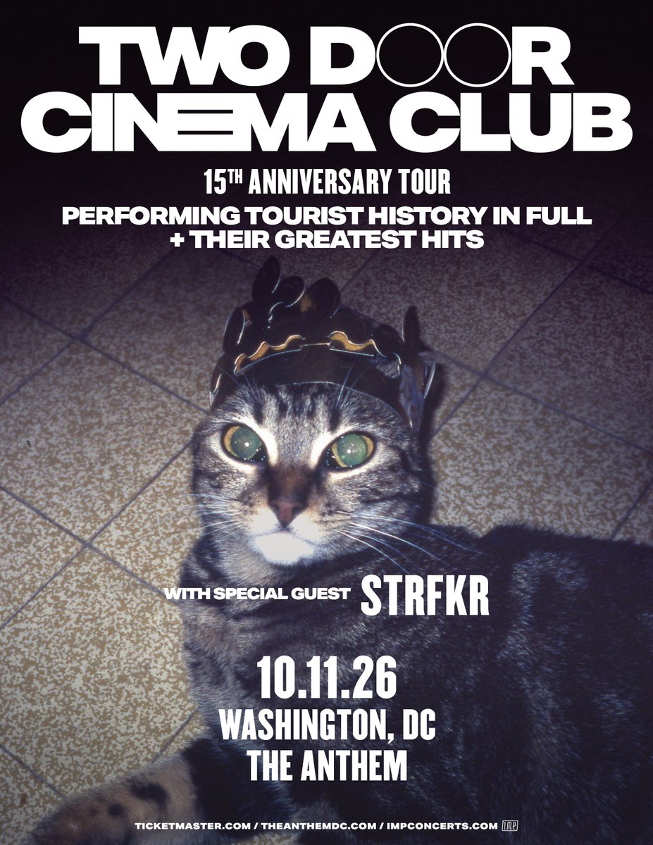 DC101's tweet photo. Tune in to Alex Mac every evening this week for your chance to win two tickets to @TDCinemaClub at @TheAnthemDC on October 11th! πΆ
#TwoDoorCinemaClub #TheAnthem #WinTickets https://t.co/PBJG4kfVmw