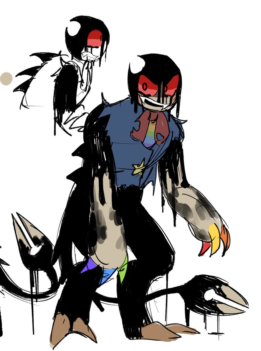 Camis_sousa17's tweet photo. Part 2 about Bendy from my AU: his twisted form. https://t.co/AdqYYkbOWo