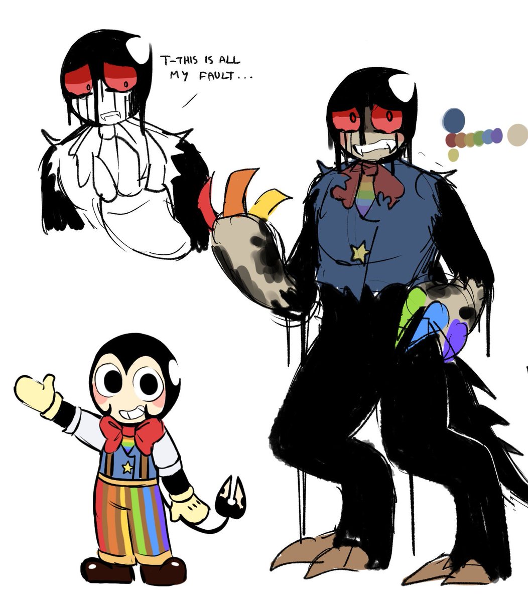 Camis_sousa17's tweet photo. Part 2 about Bendy from my AU: his twisted form. https://t.co/AdqYYkbOWo
