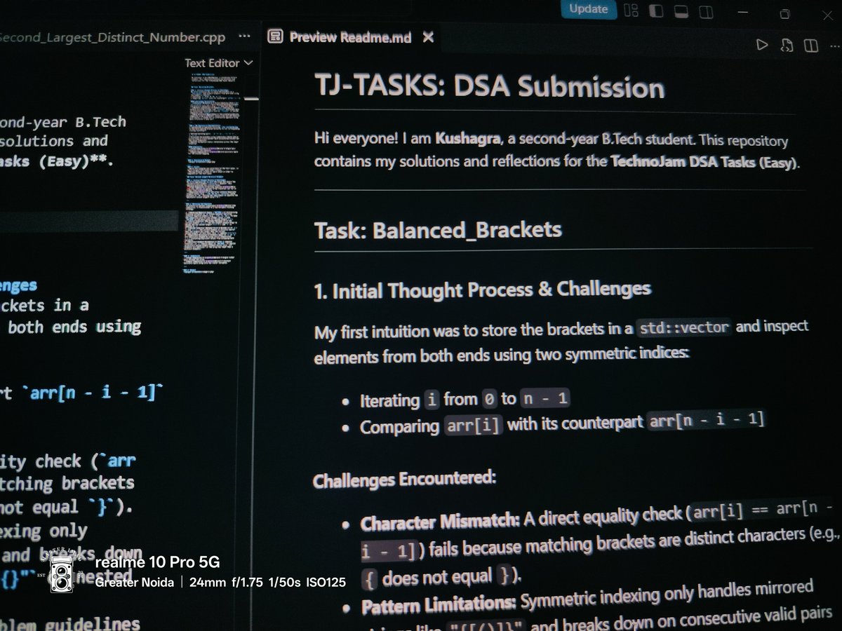 STORMGoesbrrrr's tweet photo. Documented my DSA submission and thought process for TechnoJam Club recruitment....
#DSA #TechnoJam #Cpp https://t.co/yxGmJu1jMS
