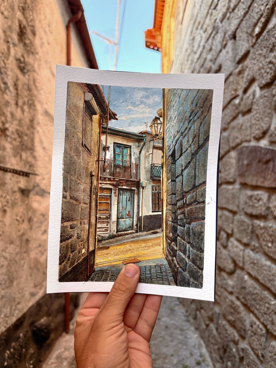 _Francis_co_Art's tweet photo. Painting corners of my hometown- Penafiel, Portugal https://t.co/jtcoVKp1uA