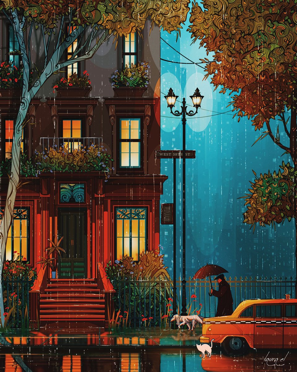 iamlaurael's tweet photo. my illustration - West 58th Street https://t.co/Uq4ehfW5WS