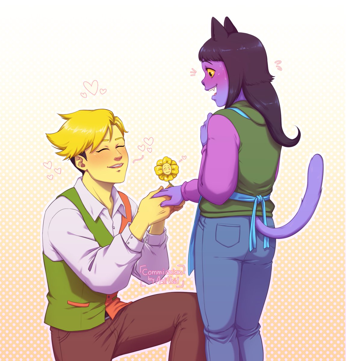 arii_void's tweet photo. Commission for @theHirrus 🌻
THANKS AGAIN FOR TRUSTING MY LITTLE HANDS💛✧｡◝(ᵔᗜᵔ)◜✧*｡
#yumetwt #deltarune https://t.co/QTviFHtY0z