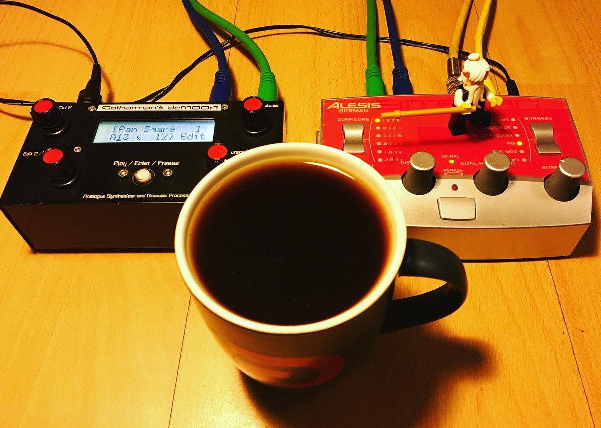 PenelopeScszy's tweet photo. Perfectly balanced—what a match: Demoon and Bitrman, paired with coffee from Colombia. https://t.co/MaEoFRYtV7