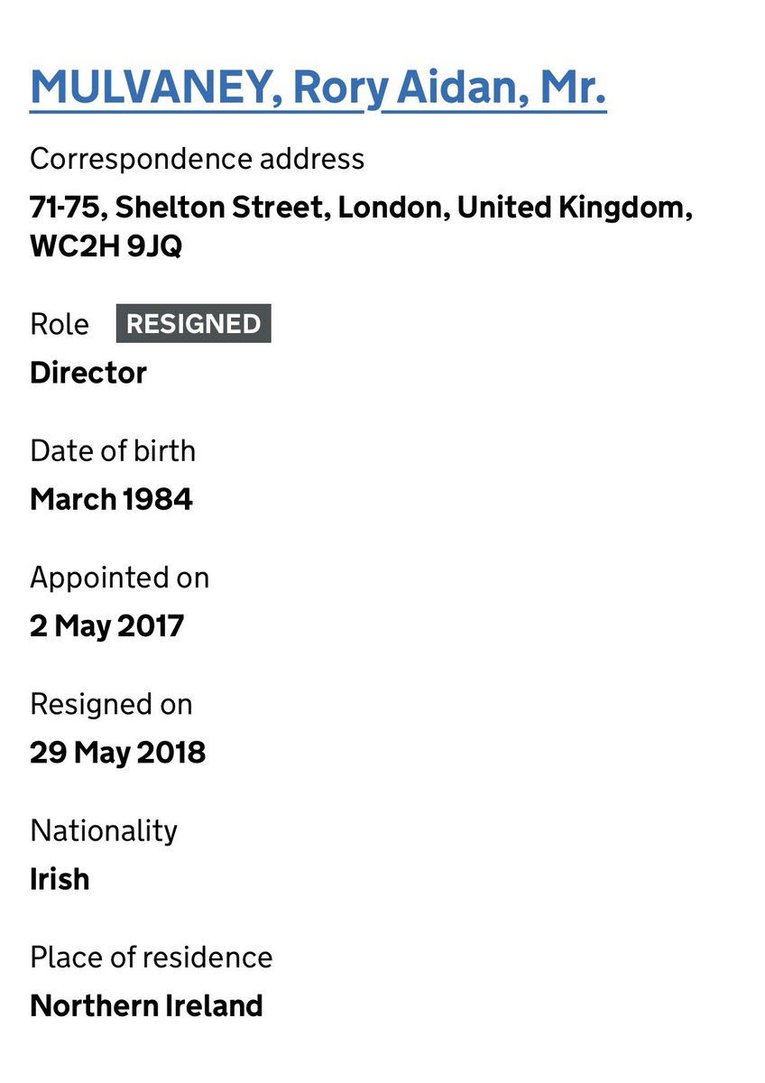 nothalfretired's tweet photo. Worth mentioning…

Rory founded Etillan Holdings Limited on the 2nd of May 2017. (Killian was appointed 30 April 2018) 

Rory also founded Baemos Holdings Limited on the 2nd of May 2017. (Daniel was appointed on 3rd of May 2017)

Killian paid Daniel 164 BTC. 

Study CSGO Roll. https://t.co/uKYKAMQU6J
