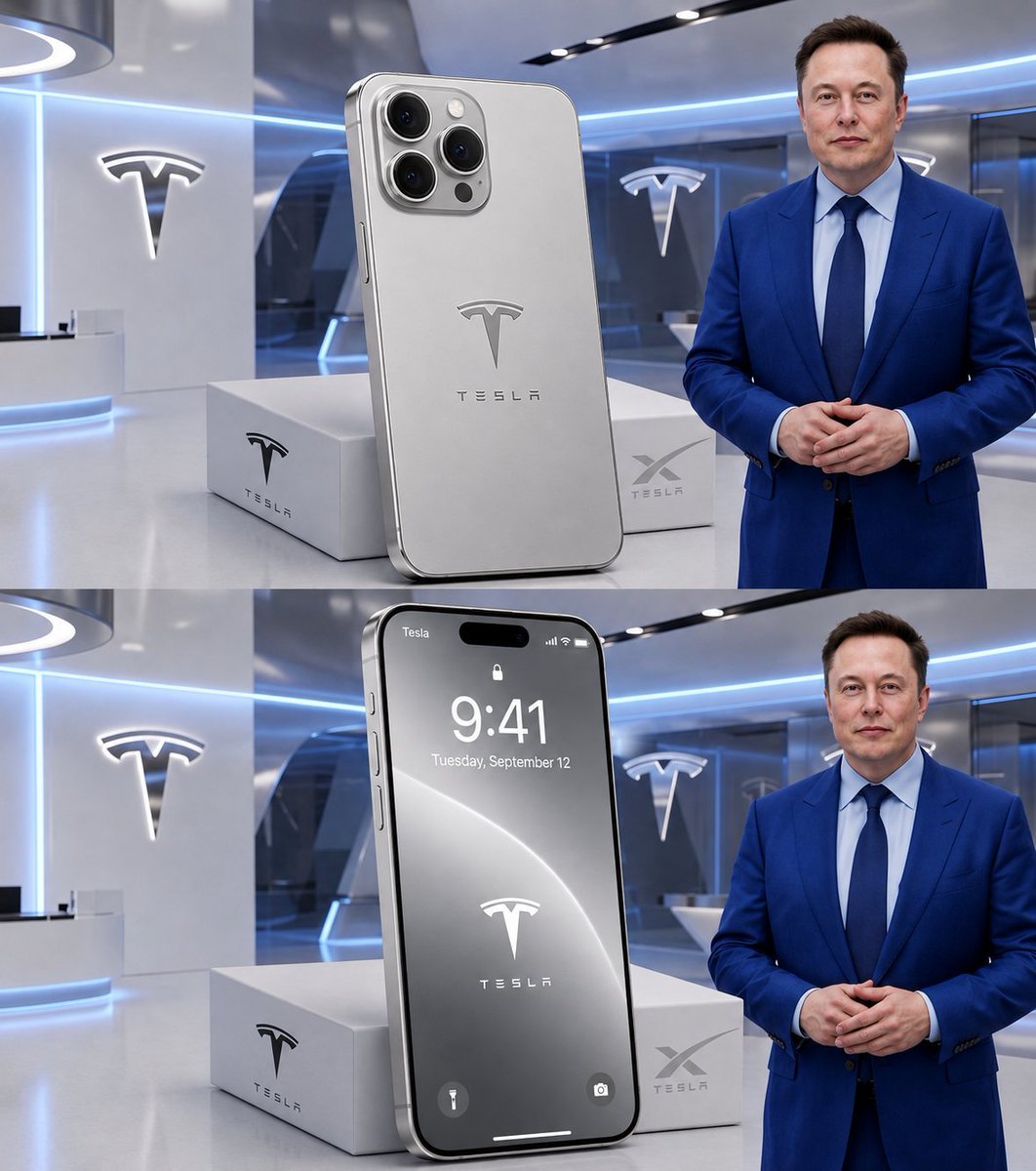 ParodyfanElon's tweet photo. Elon Musk offers you a brand new Tesla Phone for FREE. Would you accept?

A) Yes

B) No https://t.co/IpvHEHplrp