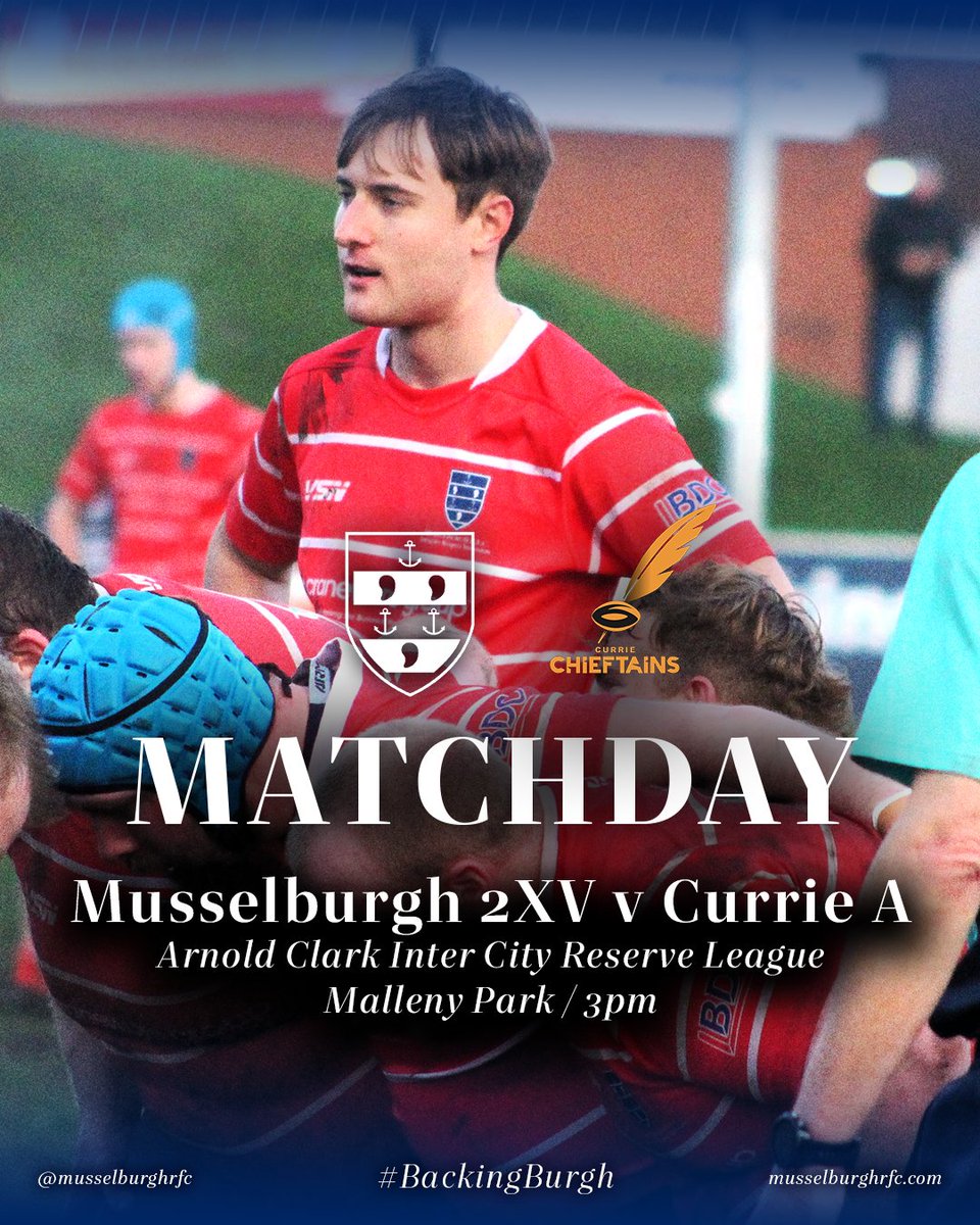 MusselburghRFC's tweet photo. Matchday in Biggar and Edinburgh ๐
Get down to Hartree Mill or Maleny Park to support the 1XV and 2XV in their respective league matches against Biggar and Currie Chieftains A
#BackingBurgh https://t.co/UwbE8ZCLRD