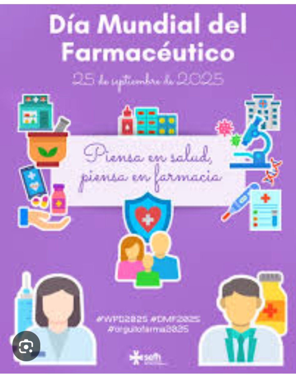 Calidad_Dpto's tweet photo. Como cada 25 de septiembre celebramos  el Dia Internacional  del Farmaceutico,felicitamos a todos por su labor como profesionales accesibles y de confianza, que garantizan el uso seguro y eficaz de los medicamentos.
#LaHabanaEsSalud #DiaInternacionalDelFarmaceutico https://t.co/dTJekPv6Zz