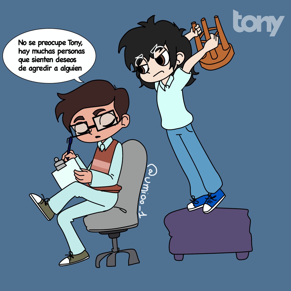 proyecto_tony's tweet photo. Siempre se agreden por salvaje🤜💥
-tony estilo Star vs TFOE

Ilustrad@ por: @/umioo_1
-Creditos de portada de Condorito

#tonyNestor #Proyectotony #StarVsTFOE #TonyFanart #Umioo https://t.co/IqXbYX2ysN