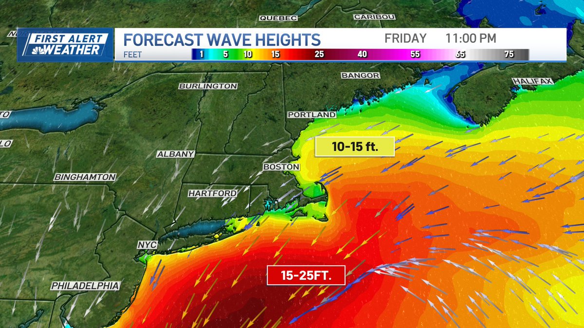 Pamelanbcboston's tweet photo. The coast gets battered through the weekend. https://t.co/dWm19Lpqhh