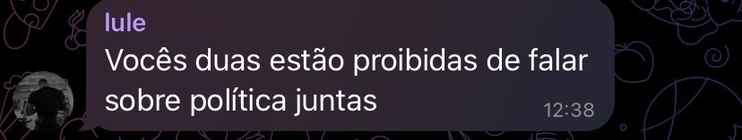 honeypsco's tweet photo. quando vocês podem discutir sobre qualquer assunto, menos política. https://t.co/4oYMIFjX0O