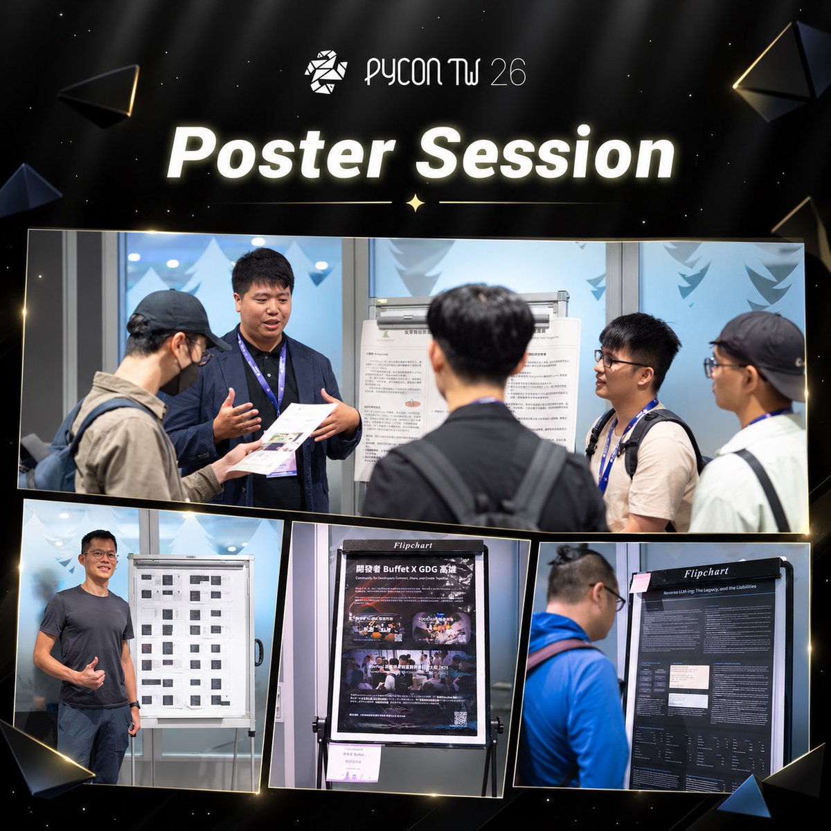 PyConTW's tweet photo. PyCon Taiwan 2026 Poster Session is coming! 🐍 Explore Python projects, open source, community initiatives &amp; real-world experiences.
📅 Oct. 17–18, 2026
📍 Taipei Medical University | Teaching Building, Rm. 2202 &amp; 2204
🔗 https://t.co/oW3DVZeiTC
#pycontw2026 #python https://t.co/QFGMOUBGuu