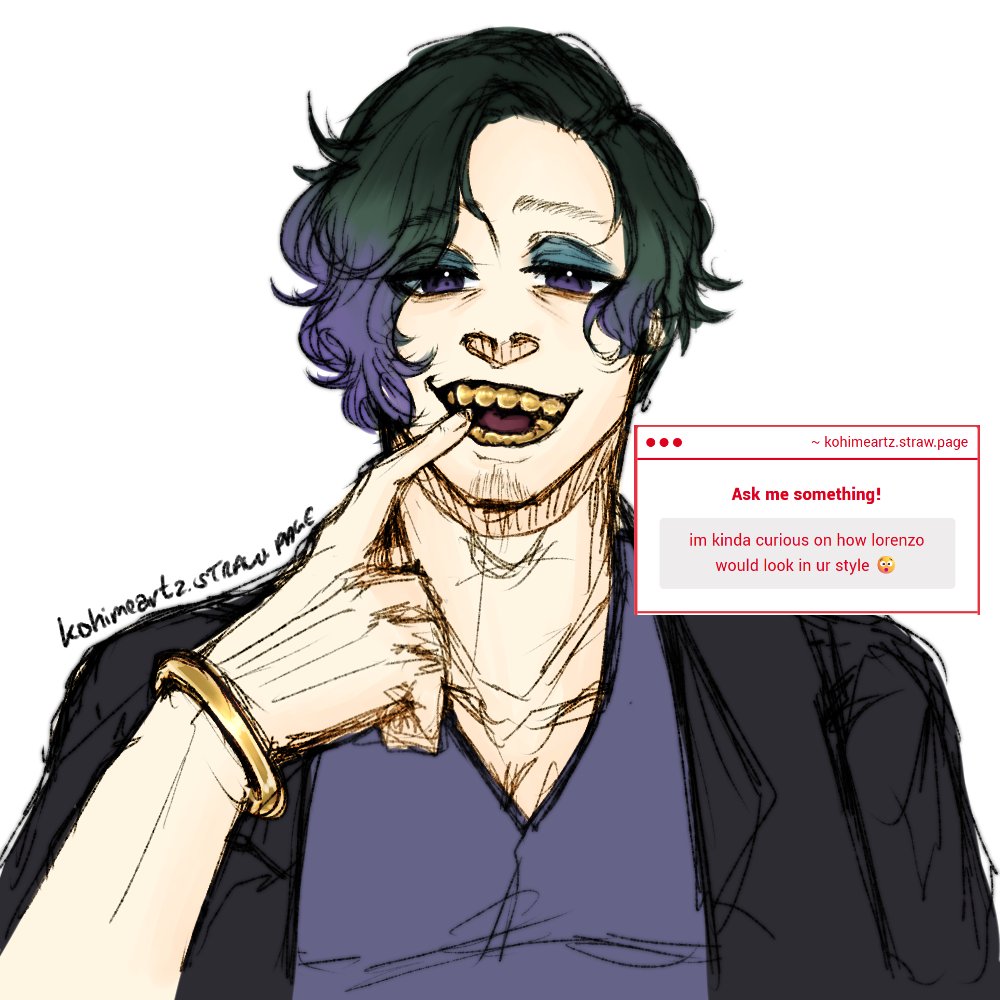 ko_himeartz's tweet photo. Here you go bb!!! Even though, Lorenzo isn't on my fave list, I genuinely think he's such a nice guy + I don't know why people say he's ugly when he's just a kooky little fella. 

Like hell yeah man, deck out your teeth I support ur dreams!!!

#bluelockart #bllktwt https://t.co/nSyK2Ux3VB