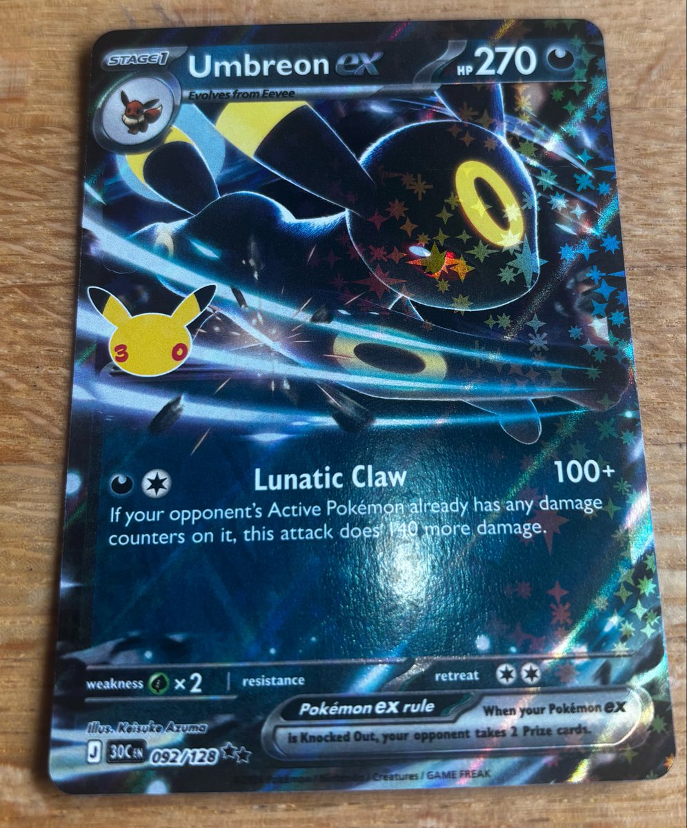 comeinnym's tweet photo. @AkiraXXShell I did it again. Umbreon is baby. 🥰 https://t.co/qHsWhxkynZ