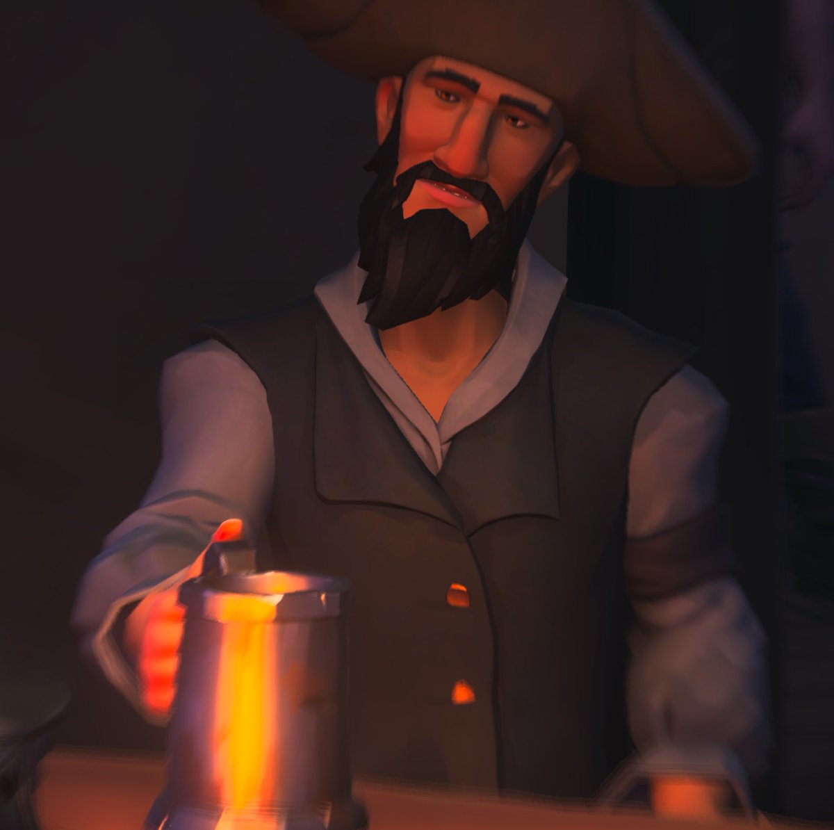SeaOfTrunkerz's tweet photo. Look! Another @SeaOfThieves
NPC only reskin of a player cosmetic that would be rad if players had access to them too:
-The dark blue vest with light blue sleeve variant of the (new to players) Courteous Knave Shirt
#SeaOfThieves
#StyleOfThieves https://t.co/8o6X8gGoUz