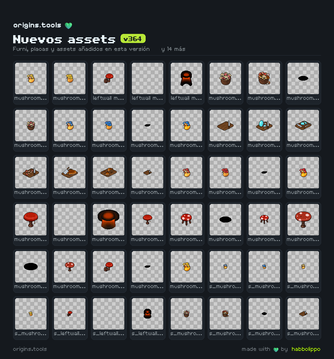 originstools's tweet photo. ¡Nuevos assets detectados de Habbo Hotel: Origins!

v364 · 62 nuevas

#HabboOriginsES 💚 https://t.co/7kB53mtsaf