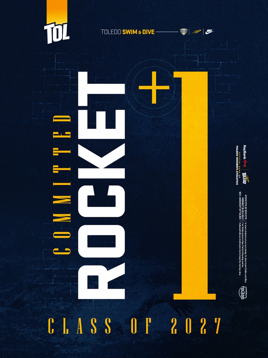 Toledoswimdive's tweet photo. A great addition to the Rockets for the class of 2027! 🚀 

#ForToledo | @keybank https://t.co/XiCwFcPy1c