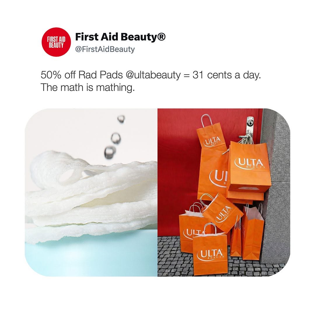 Baeesso's tweet photo. We’ve crunched the numbers for you. Visit  just for today to get 50% off the Jumbo 90 Count Facial Radiance Pads, the perfect way to prep for radiant skin. https://t.co/6trfFnUwFH