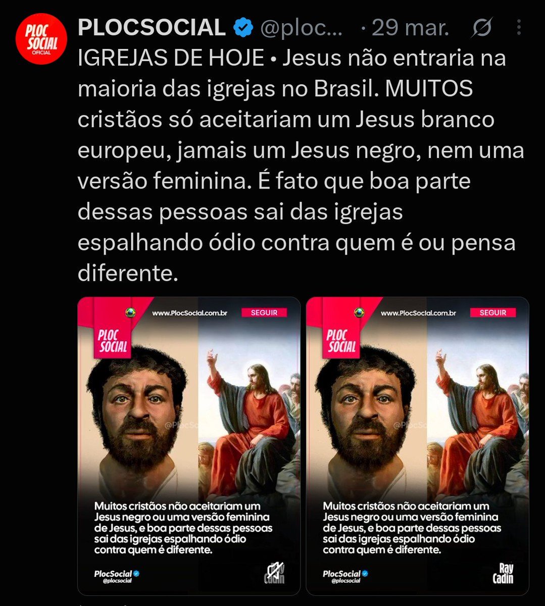 GohanOozaru's tweet photo. @plocsocial Te decide , Jesus é branco ou negro? Ou só quer lacrar? https://t.co/LZBrh9tHfV