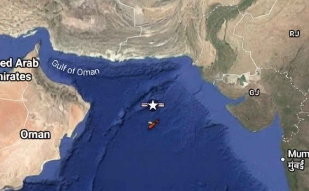 Ebrahimzolfa01's tweet photo. US moved most warships away from Iran coast deployed for naval blockade.

Comes after IRGC tested Qasem Basir anti-ship ballistic missile in early Sept with ∼1,200 km range, covering Gulf of Oman and Arabian Sea, putting US vessels at risk. https://t.co/B3FRPkaR1U
