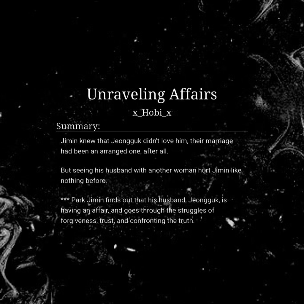 idyllicsoullll's tweet photo. 💌 Unraveling Affairs 
🖋️ : by x_Hobi_x  
📎https://t.co/cjgU1OdGKb

• 102k (JiKook)
• A/B/O - Modern Setting
• Established Relationship
• Arranged Marriage
🎭 Creative Director Alpha Jk, Interior Designer Omega Jm
⚠️ : Cheating (b/w Jikook)
🏷️ : Divorce, Self Healing, Angst https://t.co/aiSoke4EX7