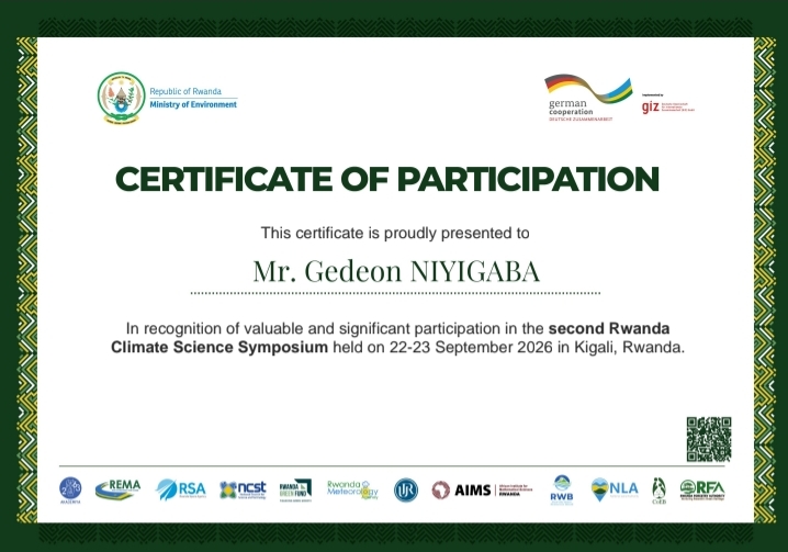 GedeonNiyigaba's tweet photo. It was a privilege and great honor to attend the 2nd Rwanda Climate Science Symposium 2026.

Two days of learning, connection, and meaningful conversations on climate science and policy.

Grateful for the insights and experience.

Together, let’s build a climate-resilient Rwanda https://t.co/49CWUH5Wzk