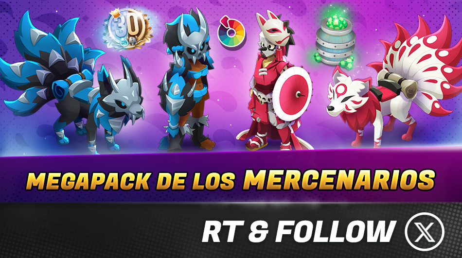 DOFUSTouch_ES's tweet photo. 🦊 ¡Dejen huella y llamen la atención con un estilo inimitable gracias al Megapack de los Mercenarios!

🔁RT + Follow para intentar ganar el Megapack de los Mercenarios! https://t.co/P1e588KtGl