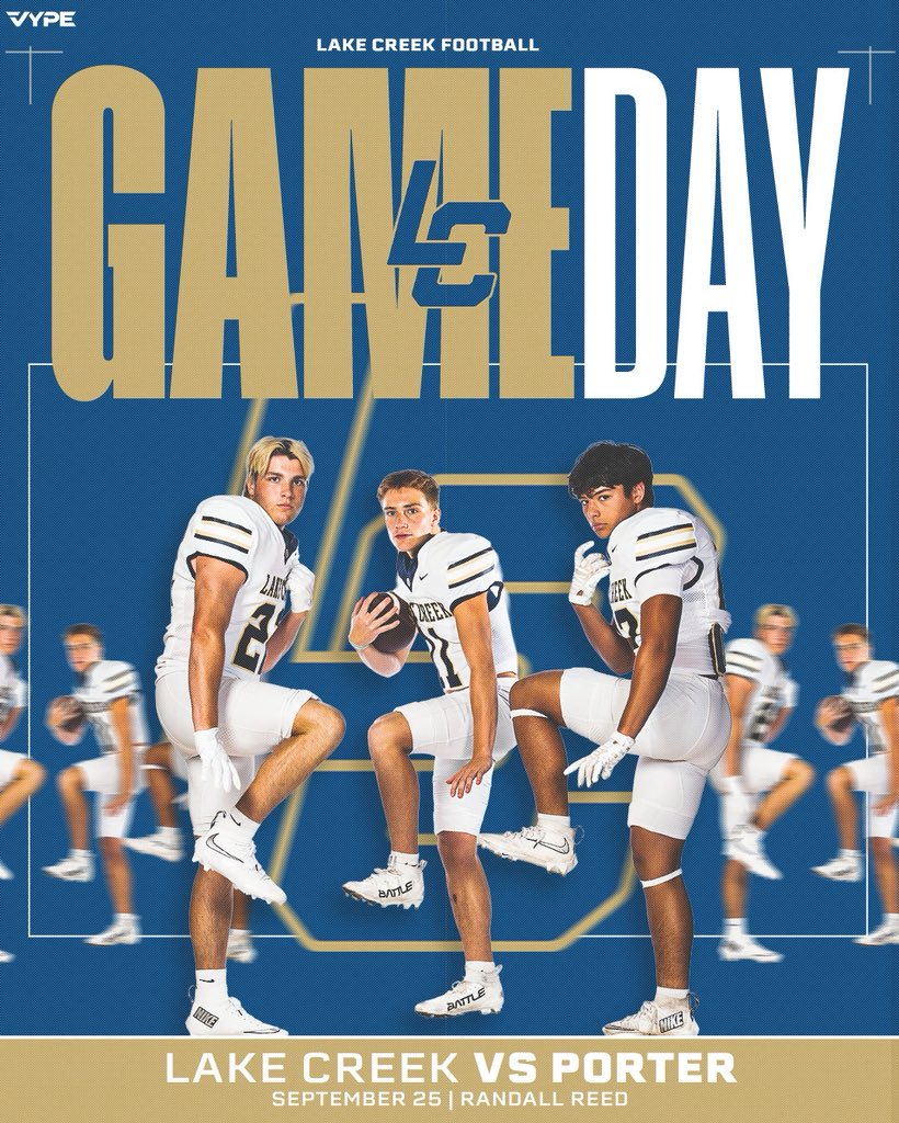LakeCreekFBall's tweet photo. The Kingdom hits the road. ππ¦
All white. All business. One mission.
π Porter
π Randall Reed Stadium
β° 7:00 PM
#LakeCreekFootball #GameDay #TheKingdomMarches #LFAW #ETC https://t.co/Ly4RONPEyk