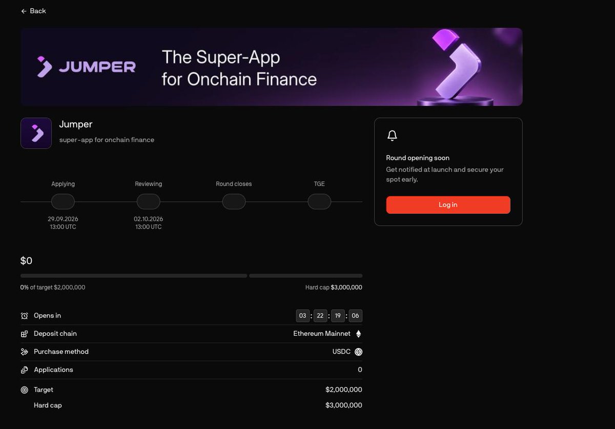 Koan0x's tweet photo. Jumper sale on Legion, Sep 29 to Oct 2

Rumored $75M FDV, ~$3.75M MC at TGE
$1-2M monthly revenue from fees
Team and investors get 0% at TGE
33% of supply reserved for community

One of the biggest aggregators at this valuation looks cheap to me

https://t.co/MymReLLeOF

@jumperapp @legiondotcc
