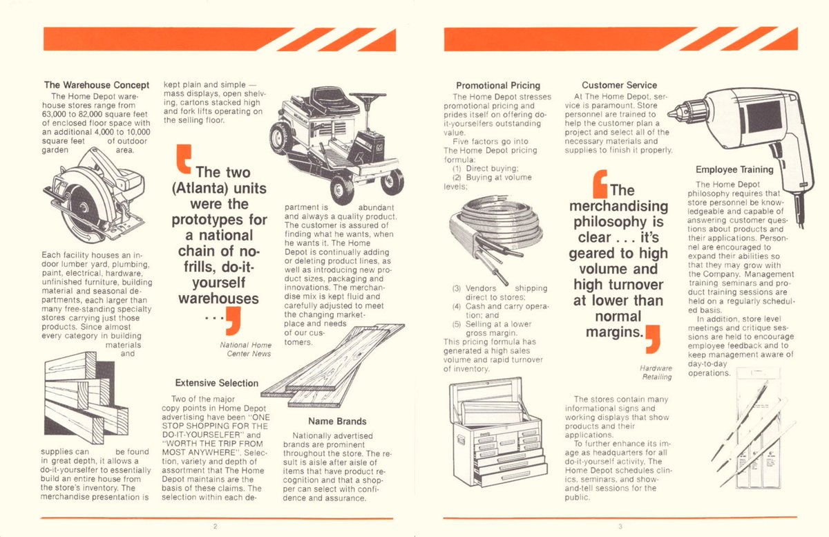 AcquiredFM's tweet photo. Bring back beautiful annual reports.

From Home Depot's 1982 report (which was only 18 pages long!) https://t.co/9ChQumcaAv