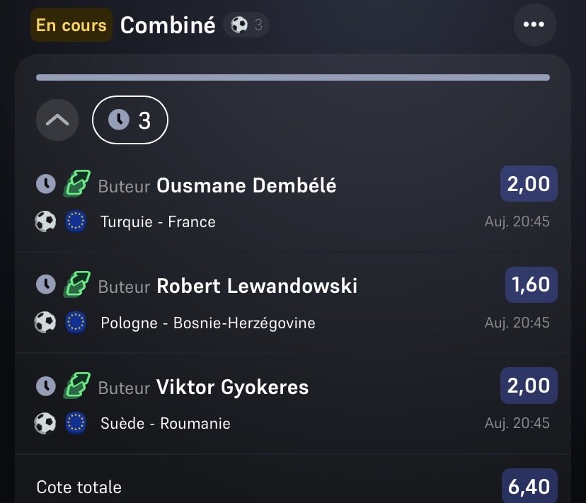 VIPFREE_TLG's tweet photo. COMBI BUTEUR TOUT DROIT ⚽️
Le reste sur mon canal gratuit !!
#TeamParieur #Parieur https://t.co/pHtZIP43PD